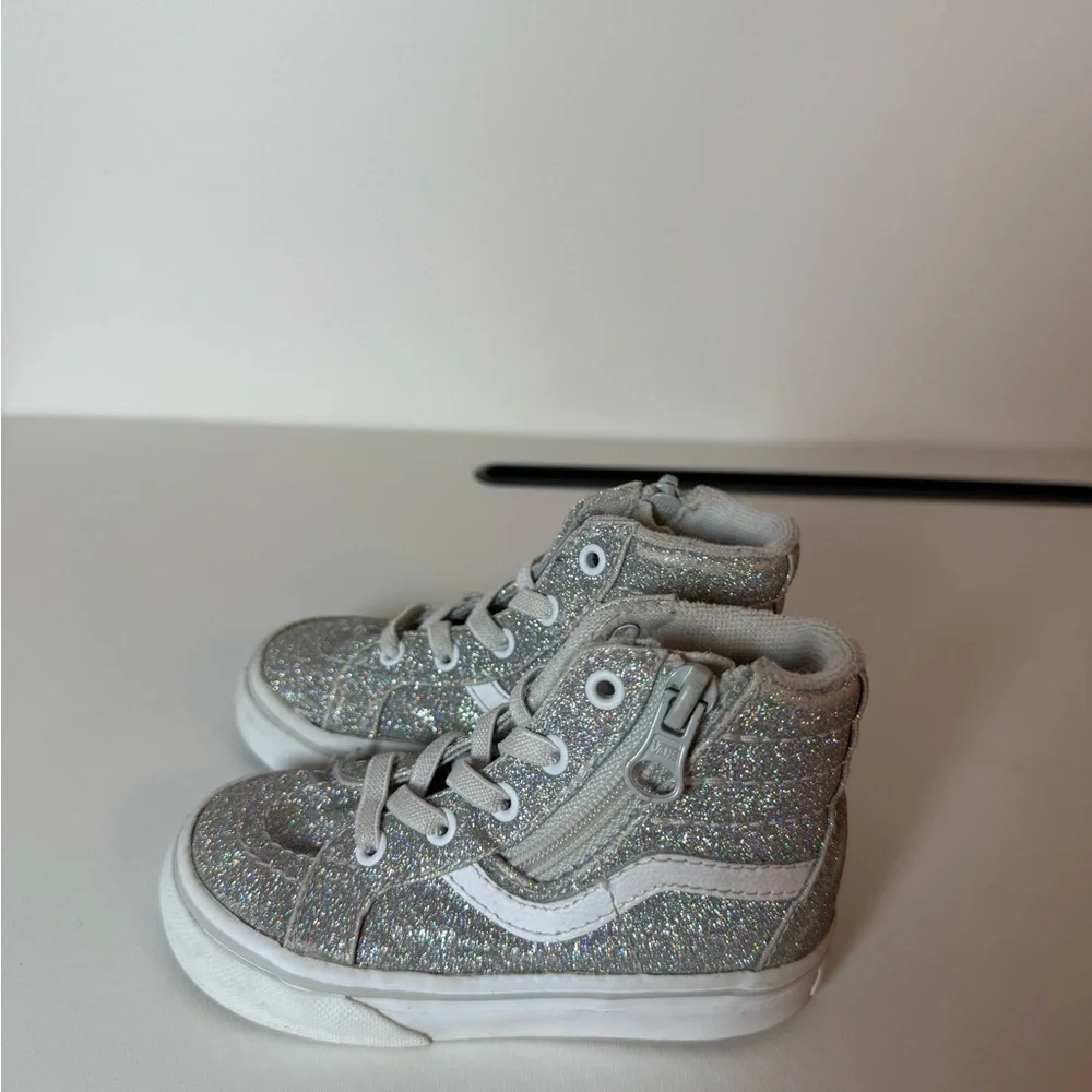 Silver Vans‎ Glitter High-Top Sneakers girls